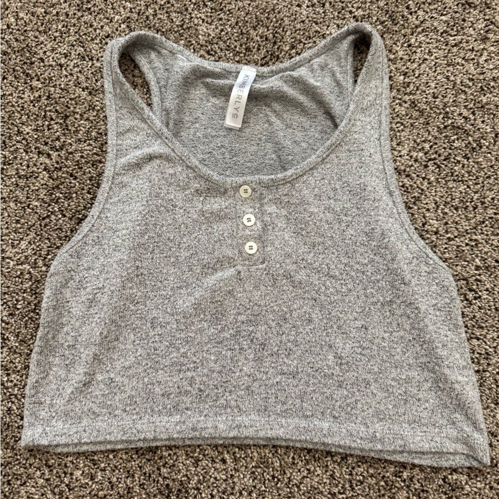 Grey heathered tank‎ top